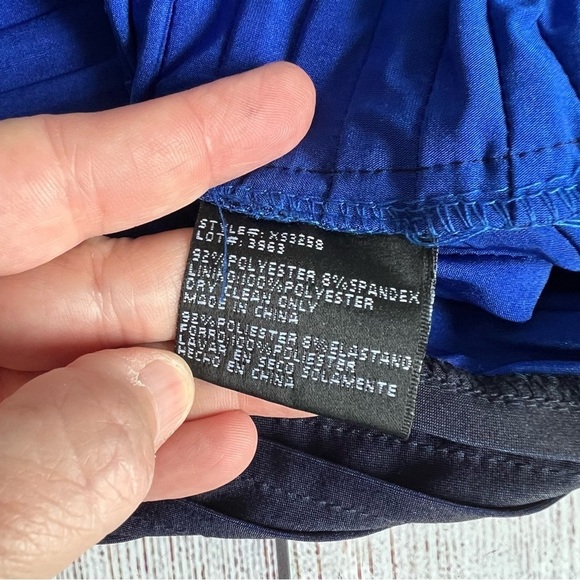 XSCAPE Off The Shoulder Blue Ombré Dress 12 - Picture 8 of 8